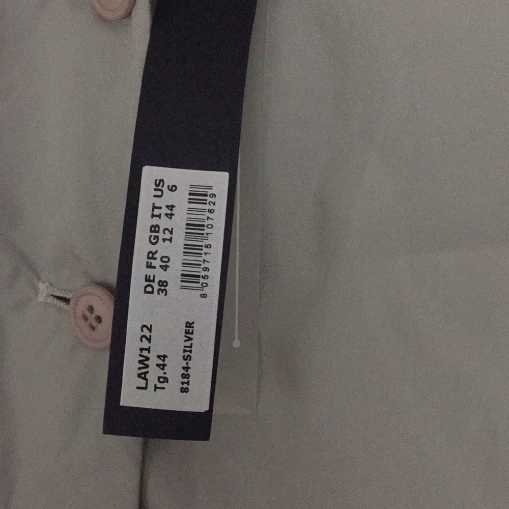 add Silver button up w/pockets fully lined jacket - Picture 5 of 6